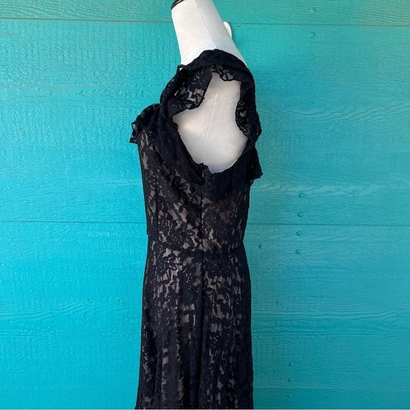 MIA JOY FAIRY GOTH BLACK LACE TIERED RUFFLE DRESS SIZE MEDIUM NWT - Picture 3 of 7